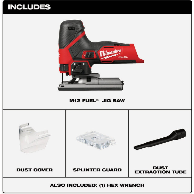 Image of Milwaukee M12 FUEL Brushless Barrel Grip Cordless Jig Saw (Tool Only)