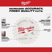 Image of Milwaukee 6-1/2 In. 24-Tooth General Purpose Track Saw Blade