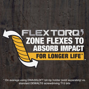 Image of DEWALT FlexTorq 1 In. T15 TORX Impact Screwdriver Bit (3-Pack)