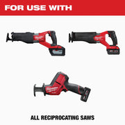 Image of Milwaukee SAWZALL AX 9 In. 3 TPI Carbide Pruning Reciprocating Saw Blade (3-Pack)