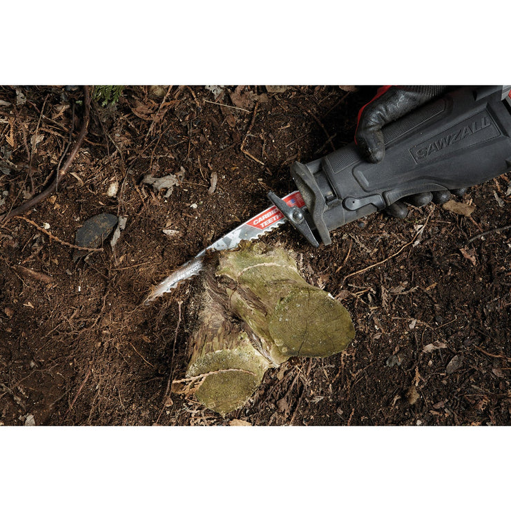 Image of Milwaukee SAWZALL AX 9 In. 3 TPI Carbide Pruning Reciprocating Saw Blade (3-Pack)