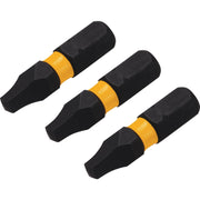Image of DEWALT FlexTorq 1 In. #2 Square Insert Impact Screwdriver Bit (3-Pack)