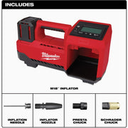 Image of Milwaukee M18 18V Lithium-Ion 150 psi Cordless Inflator (Tool Only)