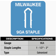 Image of Milwaukee M18 FUEL Brushless 9-Gauge Cordless Utility Fencing Stapler (Tool Only)