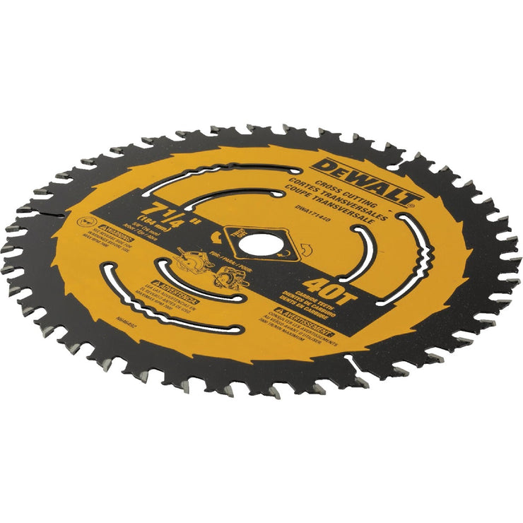 Image of DEWALT 7-1/4 In. 40-Tooth Framing /Ripping Blister Circular Saw Blade