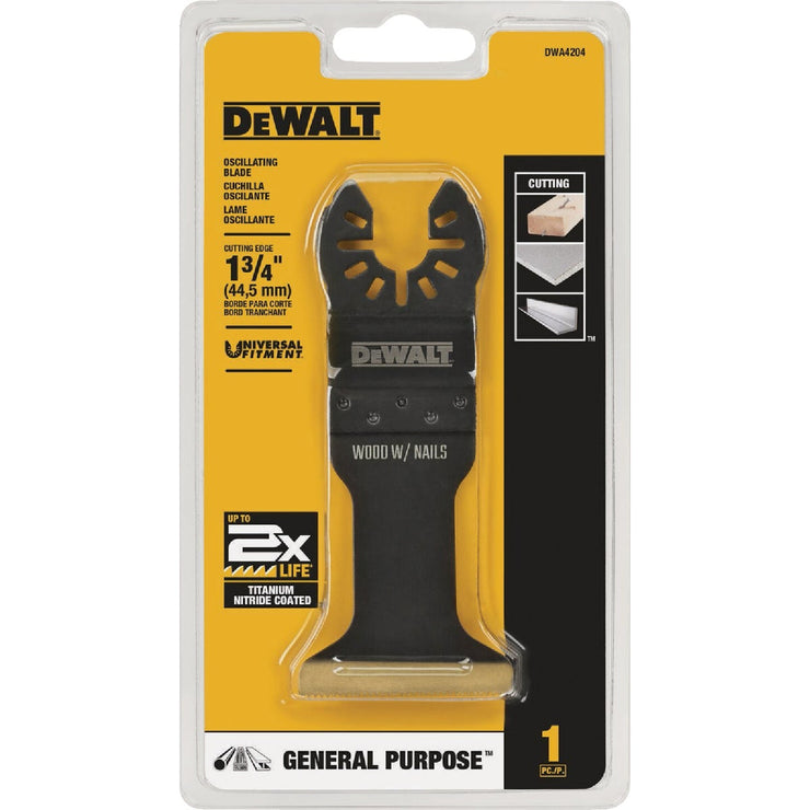 Image of DEWALT Universal Fitment 1-3/4 in. Titanium Wood with Nails Oscillating Blade