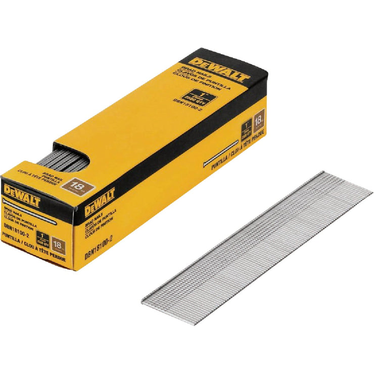 Image of DEWALT 1 In. 18-Gauge Coated Brad Nails (2500 Ct.)