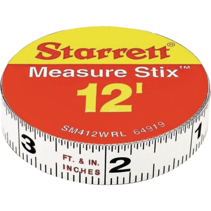 Image of Starrett 12 Ft. SAE Steel Self Adhesive Measuring Tape (Right-to-Left)