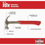 Image of Milwaukee 20 Oz. Smooth-Face Curved Claw Hammer with Steel Handle