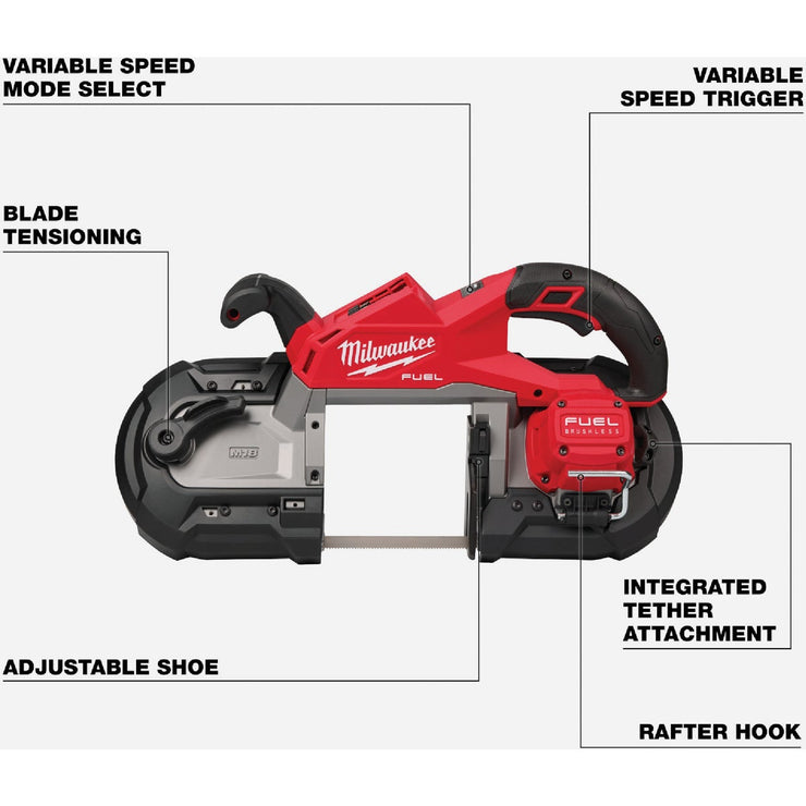 Image of Milwaukee M18 FUEL Brushless Deep Cut Cordless Band Saw (Tool Only)