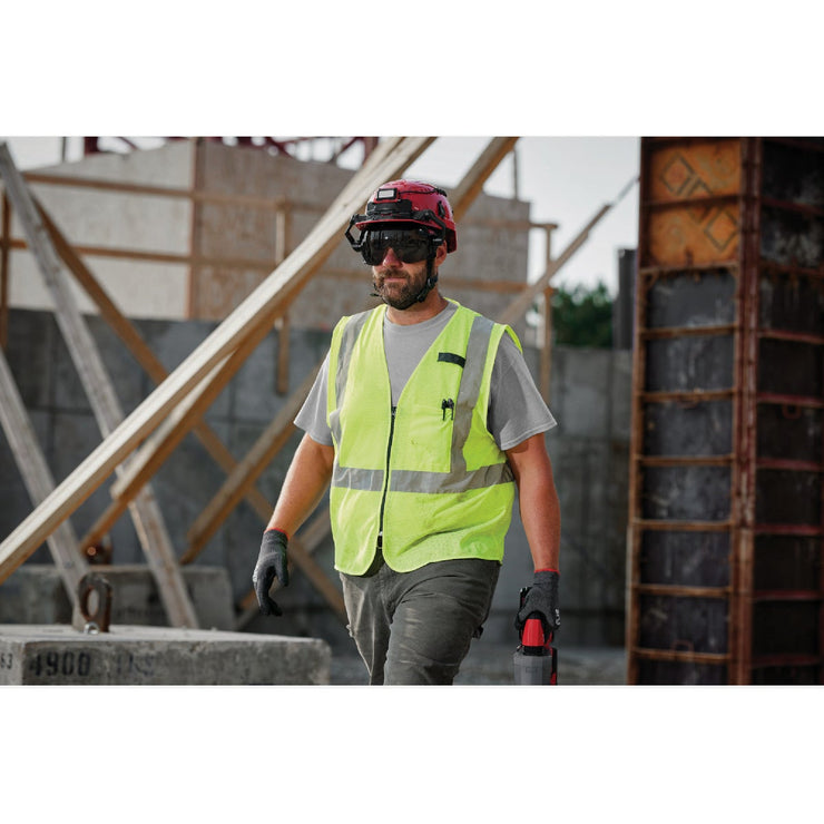 Image of Milwaukee Class 2 High Visibility Yellow Mesh One Pocket Safety Vest, S/M