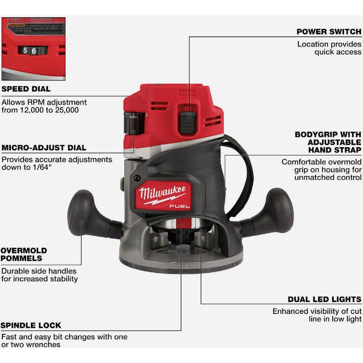 Image of Milwaukee M18 FUEL Brushless 1/2 In. Cordless Router