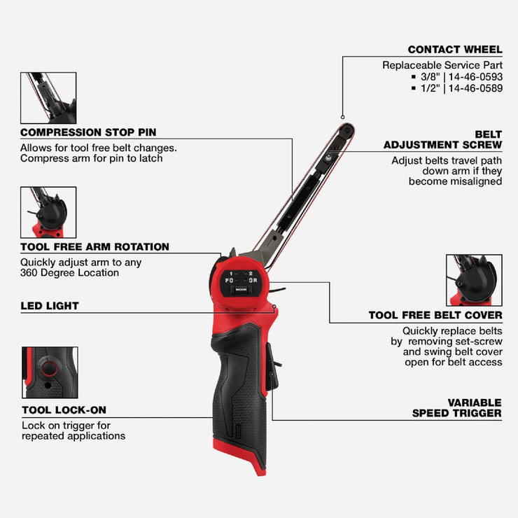 Image of Milwaukee M12 FUEL Brushless 1/2 In. x 18 In. Cordless Bandfile (Tool Only)