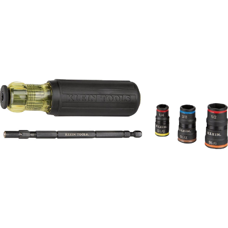 Image of Klein Standard 7-In-1 Impact Rated Flip Multi-Nut Driver with 3-3/4 In. Shank