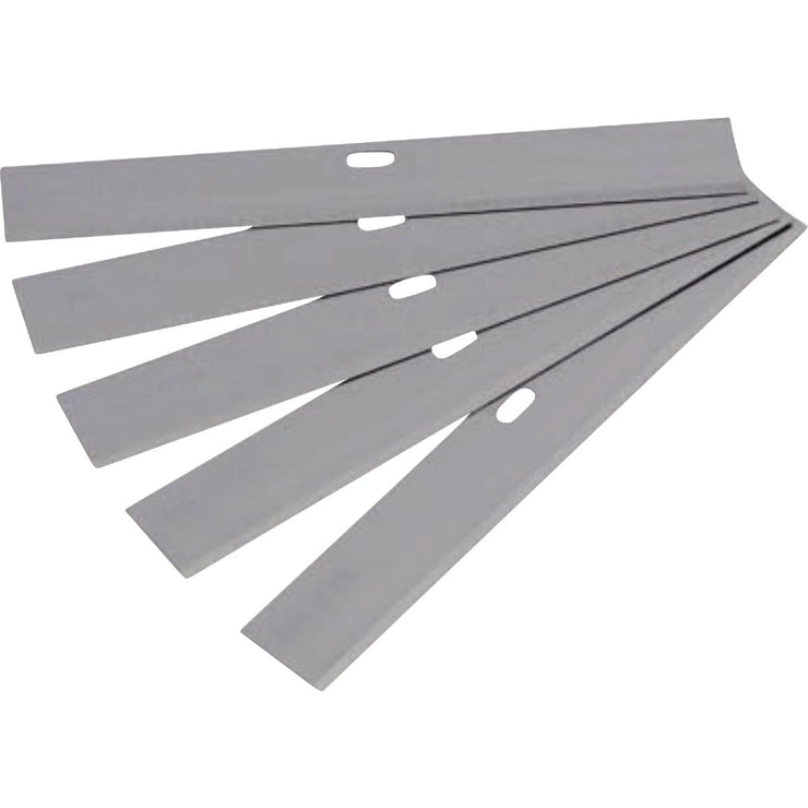 Image of QEP 4 In. Stainless Steel Replacement Razor Scraper Blades (5-Pack)