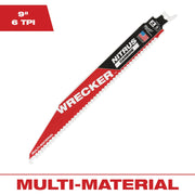 Image of Milwaukee SAWZALL The WRECKER 9 In. 6 TPI Multi-Material Demolition Reciprocating Saw Blade with Nitrus Carbide Teeth
