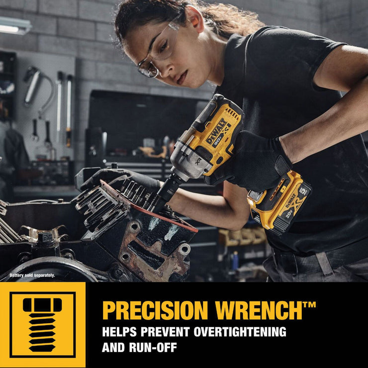 Image of DEWALT 20V MAX XR Lithium-Ion 1/2 In. Mid-Range Cordless Impact Wrench with Hog Ring Anvil (Tool Only)