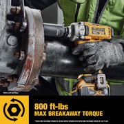 Image of DEWALT 20V MAX XR Lithium-Ion 1/2 In. Mid-Range Cordless Impact Wrench with Hog Ring Anvil (Tool Only)