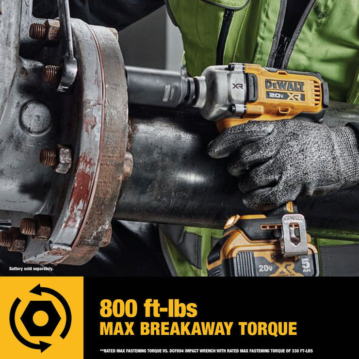 Image of DEWALT 20V MAX XR Lithium-Ion 1/2 In. Mid-Range Cordless Impact Wrench with Hog Ring Anvil (Tool Only)