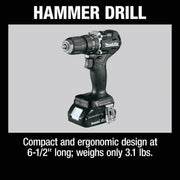 Image of Makita 2-Tool 18 Volt LXT Lithium-Ion Brushless Sub-Compact Hammer Drill/Driver & Impact Driver Cordless Tool Combo Kit