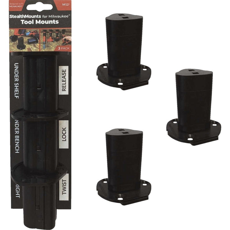 Image of StealthMounts Tool Mounts for Milwaukee M12 (3-Pack)