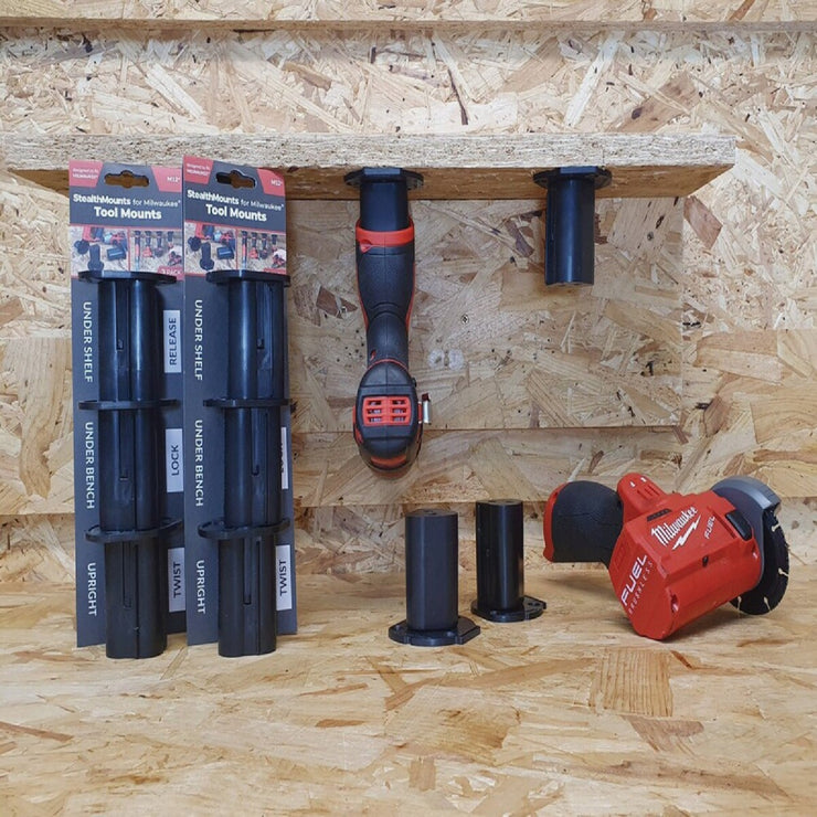 Image of StealthMounts Tool Mounts for Milwaukee M12 (3-Pack)