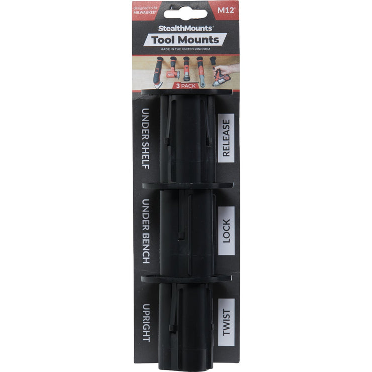 Image of StealthMounts Tool Mounts for Milwaukee M12 (3-Pack)