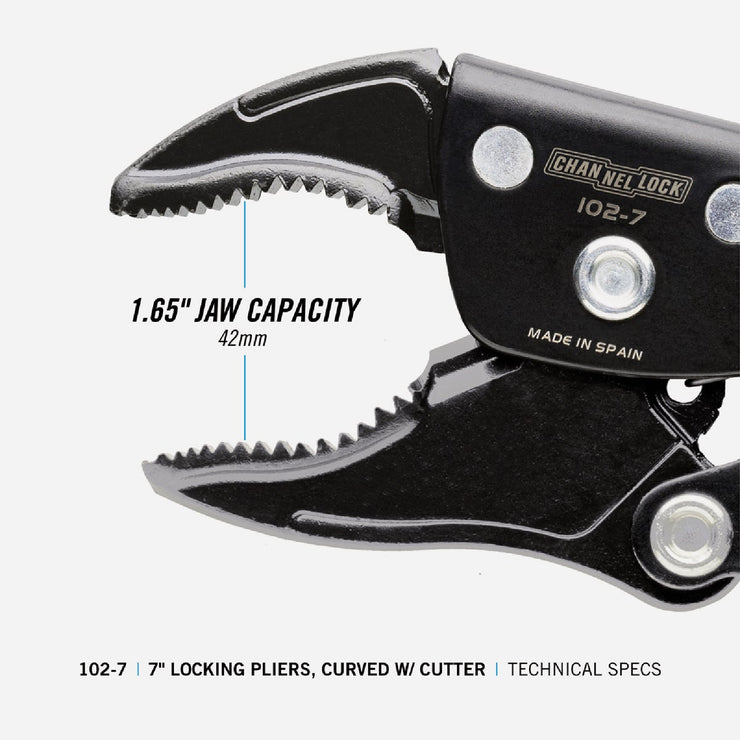 Image of Channellock 7 In. Curved Jaw Locking Pliers