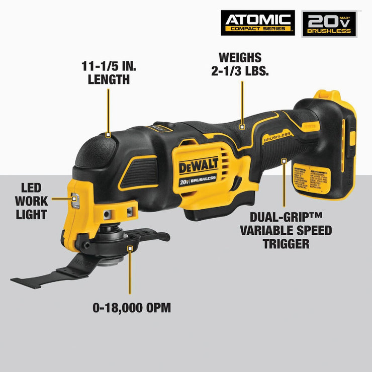 Image of DEWALT ATOMIC 20V MAX Brushless Cordless Oscillating Tool (Tool Only)