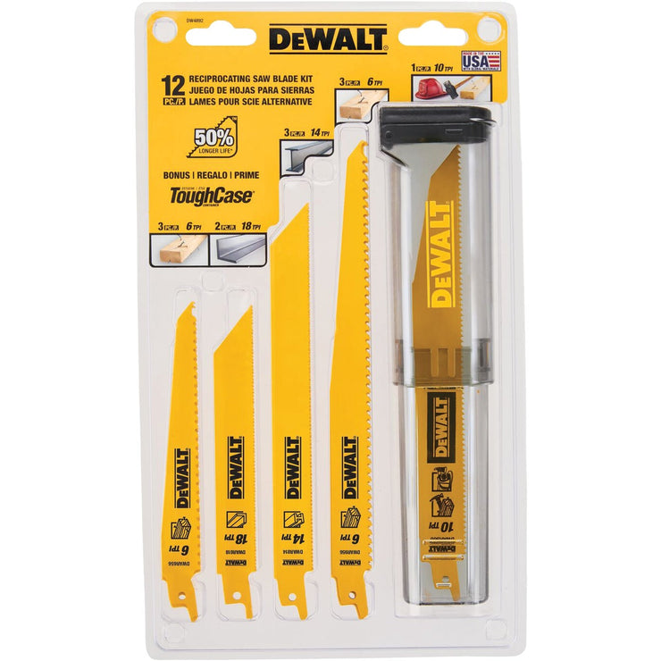 Image of DeWalt 12-Piece Reciprocating Saw Blade Set