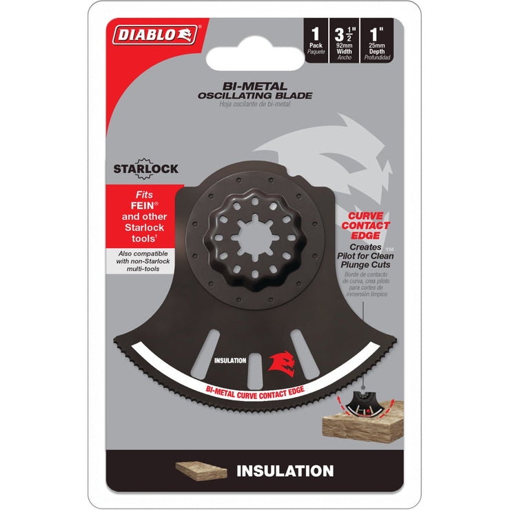 Image of Diablo 3-1/2 in. Starlock Fit Bi-Metal Oscillating Blade for Insulation