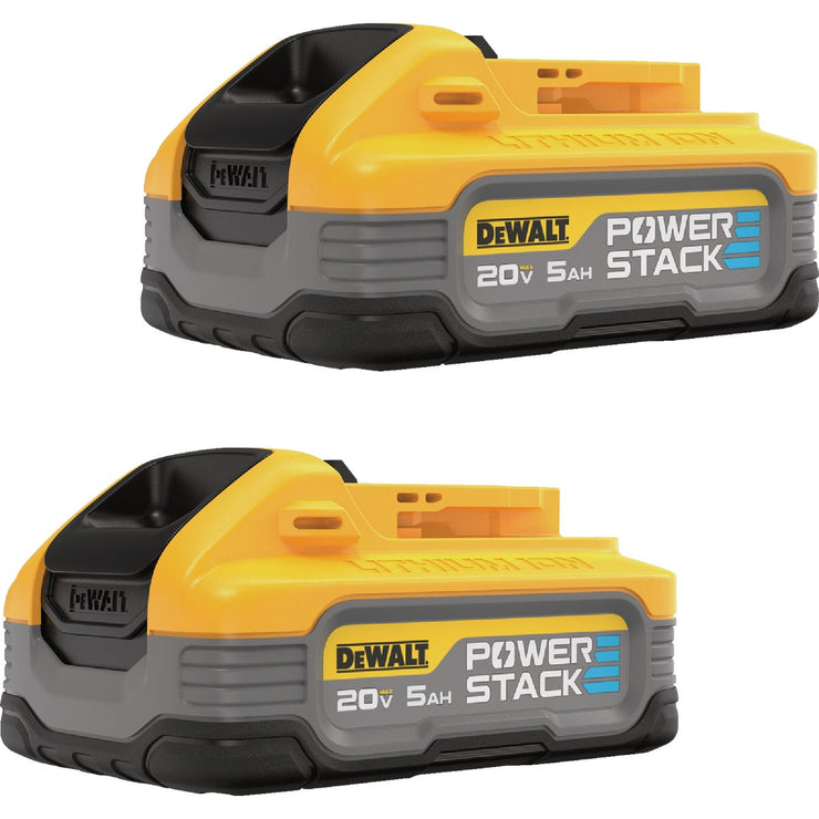 Image of DEWALT POWERSTACK 20 Volt MAX Lithium-Ion 5 Ah Tool Battery (2-Pack)
