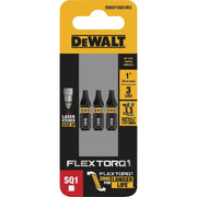 Image of DEWALT FlexTorq 1 In. #1 Square Impact Screwdriver Bit (3-Pack)