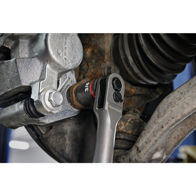 Image of Milwaukee M12 FUEL INSIDER Brushless 1/4 In. to 3/8 In. Extended Reach Cordless Box Ratchet (Tool Only)