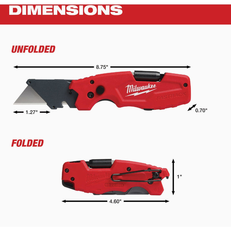 Image of Milwaukee FASTBACK 6 in 1 Folding Utility Knife