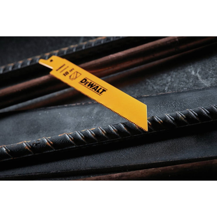 Image of DEWALT 6 In. 18 TPI Bi-Metal Metal Reciprocating Saw Blade (5-Pack)