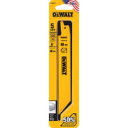Image of DEWALT 6 In. 18 TPI Bi-Metal Metal Reciprocating Saw Blade (5-Pack)