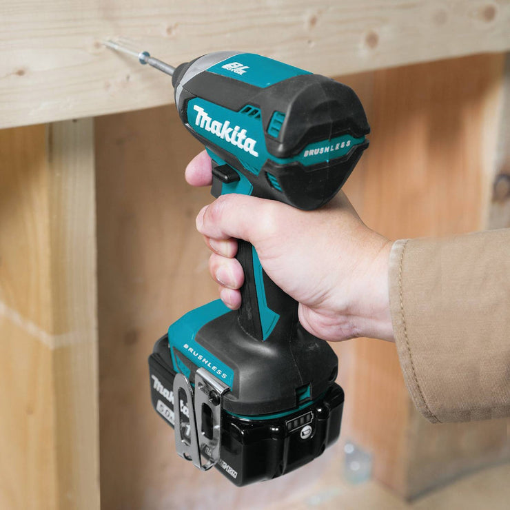 Image of Makita 2-Tool 18 Volt LXT Lithium-Ion Brushless Compact Hammer Drill/Driver & Impact Driver Cordless Tool Combo Kit