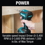Image of Makita 2-Tool 18 Volt LXT Lithium-Ion Brushless Compact Hammer Drill/Driver & Impact Driver Cordless Tool Combo Kit