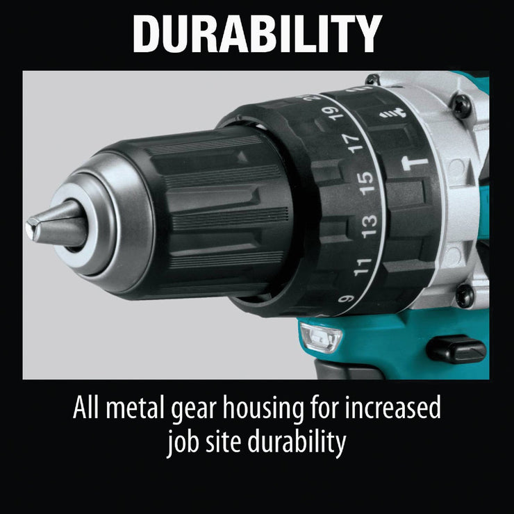 Image of Makita 2-Tool 18 Volt LXT Lithium-Ion Brushless Compact Hammer Drill/Driver & Impact Driver Cordless Tool Combo Kit