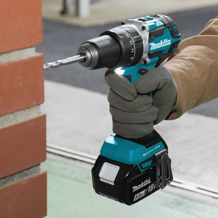 Image of Makita 2-Tool 18 Volt LXT Lithium-Ion Brushless Compact Hammer Drill/Driver & Impact Driver Cordless Tool Combo Kit