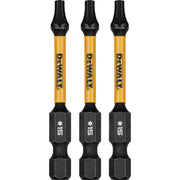 Image of DEWALT FlexTorq 2 In. T15 TORX Impact Screwdriver Bit (3-Pack)