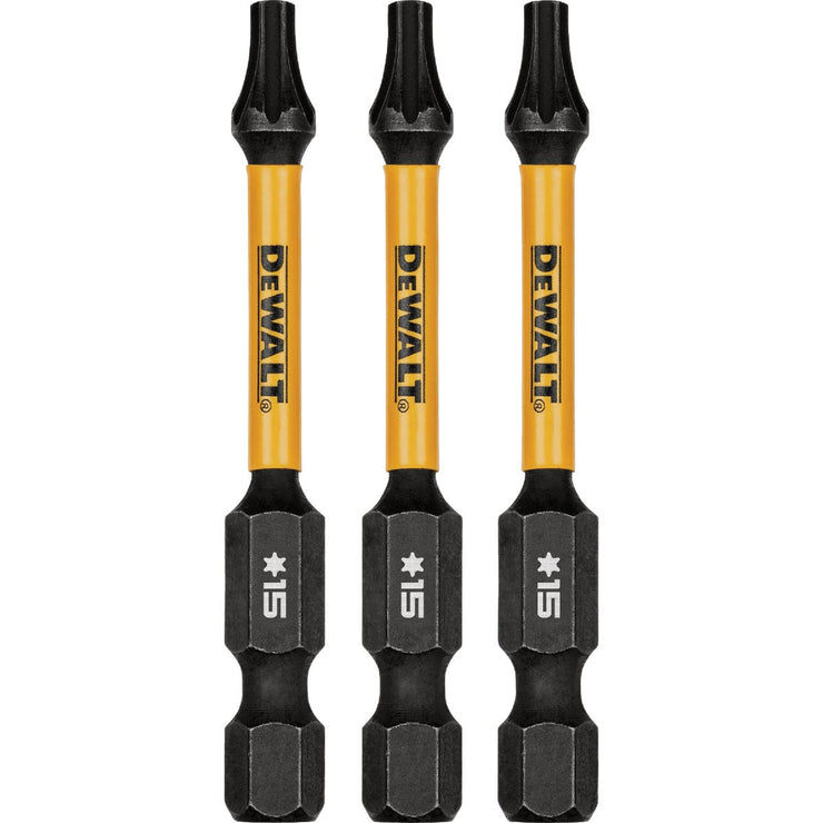 Image of DEWALT FlexTorq 2 In. T15 TORX Impact Screwdriver Bit (3-Pack)