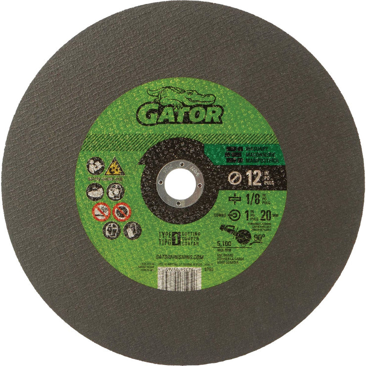 Image of Gator 12 In. x 1/8 In. x 1 In. Masonry Cut-Off Wheel