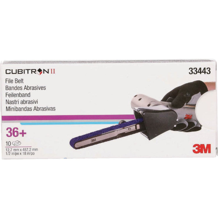 Image of 3M Cubitron II 1/2 In. x 18 In. 36 Grit Band File Belt