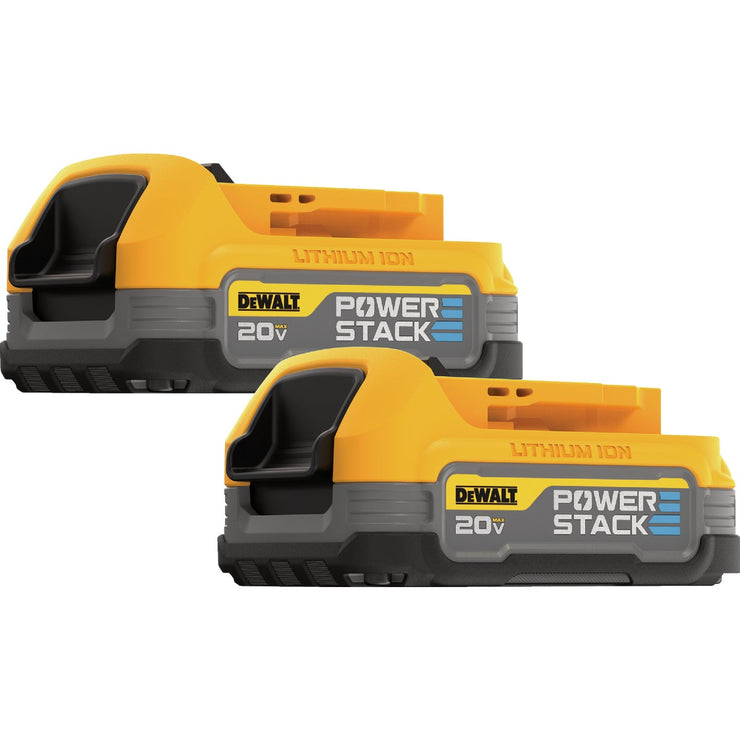 Image of DEWALT POWERSTACK 20 Volt MAX Lithium-Ion 1.7 Ah Tool Battery (2-Pack)