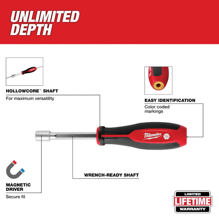 Image of Milwaukee Standard HollowCore Magnetic Nut Driver Set (4-Piece)