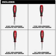 Image of Milwaukee Standard HollowCore Magnetic Nut Driver Set (4-Piece)
