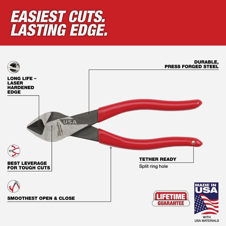 Image of Milwaukee 7 In. Dipped Grip Diagonal Cutting Pliers