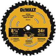 Image of DEWALT 8-1/4 In. 24-Tooth Framing /Ripping Blister Circular Saw Blade